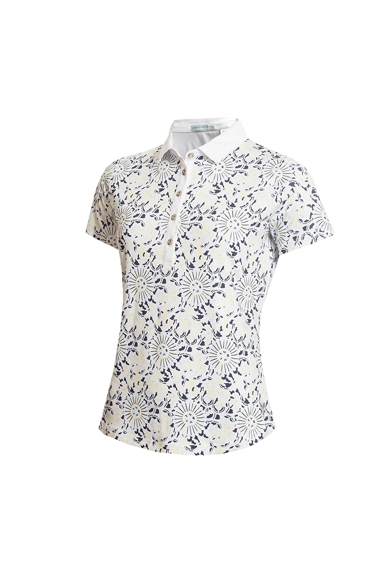 ladies printed polo shirts